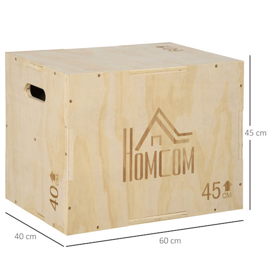 HomCom A93-053 Πλειομετρικό Κουτί Ξύλινο