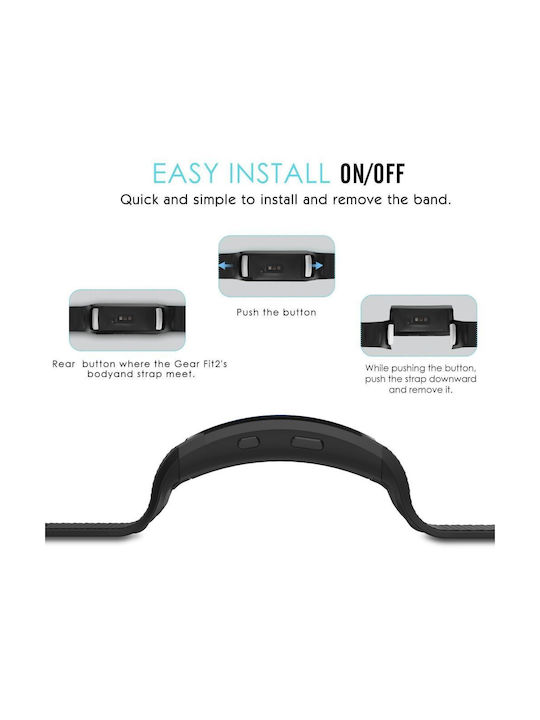 Samsung Λουράκι Μπλε (Samsung Gear Fit 2 / Fit 2 Pro)