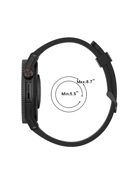 Strap Silicone Black (Galaxy Watch (46mm) / Gear S3Huawei Watch GT 3 SE)