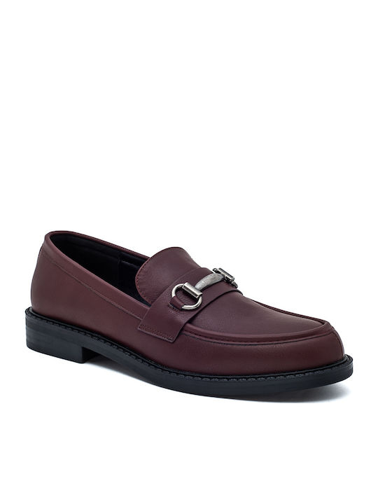 Women's Moccasins in Burgundy Color