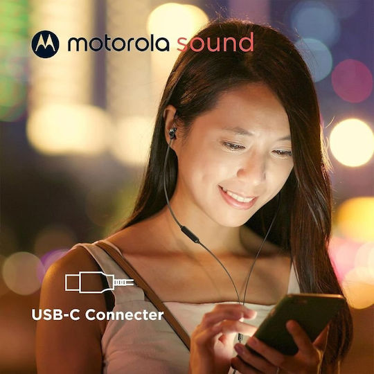 Motorola Earbuds 3cs Earbuds Handsfree Headphones with Connector USB-C Black