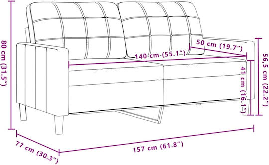 Vidaxl 3-частен комплект за всекидневна крем микрофибърна материя 77x77x80см двуместен диван крем