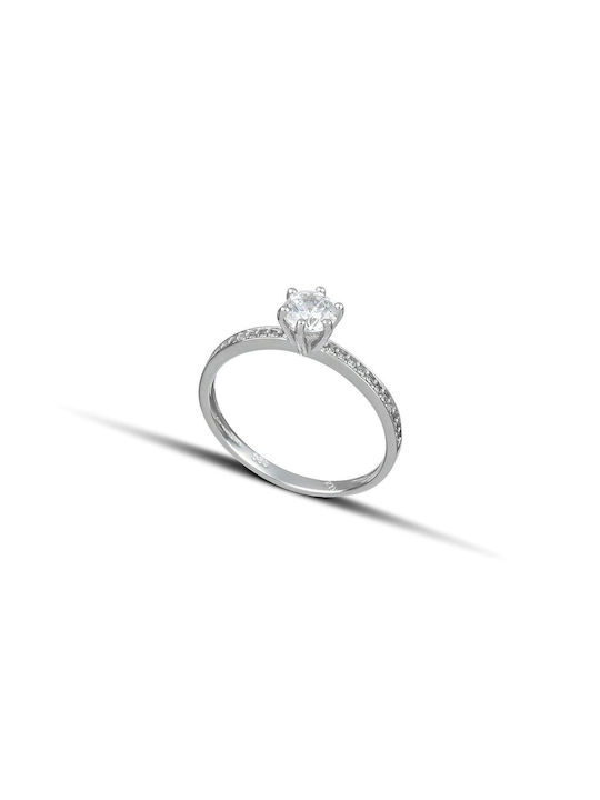 Themelidis Jewels Единичен камък от Бяло злато 18K с Диамант
