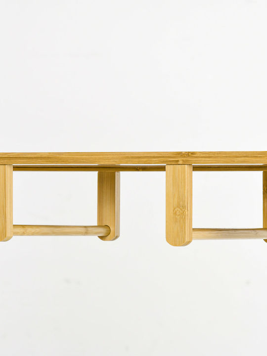 HomCom Floor Garment Rack made of Bamboo Brown 145x35x165cm