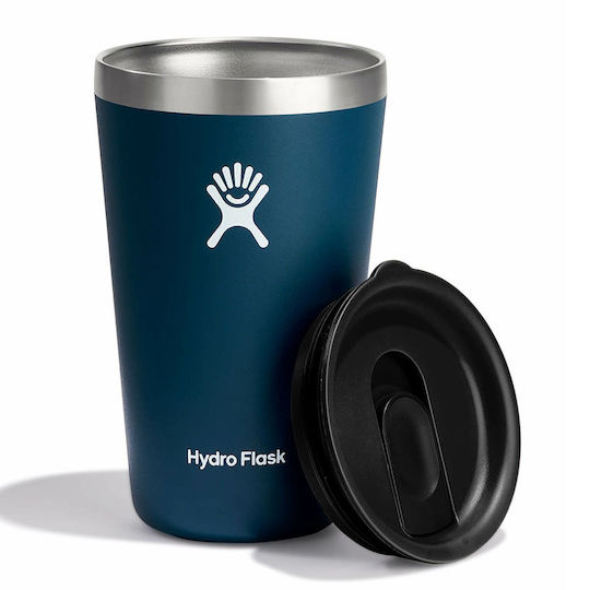 Hydro Flask All Around Tumbler Чаша Термос Неръждаема Стомана 473мл Индиго с Сламка