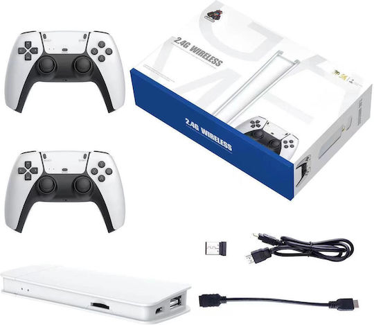 Wireless 2.4g Hdmi Tv Game Ps1 4k P5 Handle Home Gamepad Console Λευκό