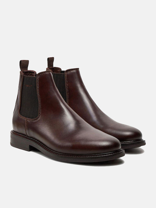St Fairkon Leather Brown Men's Boots