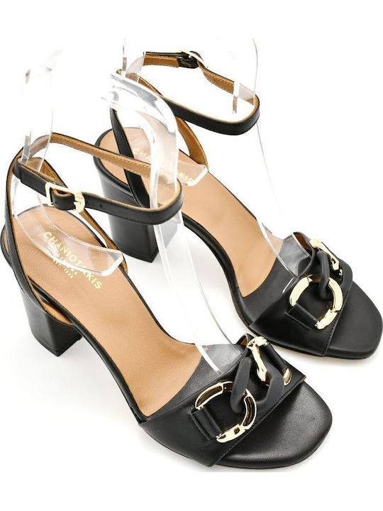 Leder Sandalen Schwarz