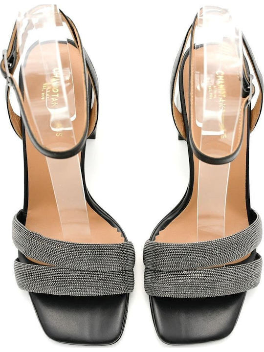 Leder Sandalen Schwarz