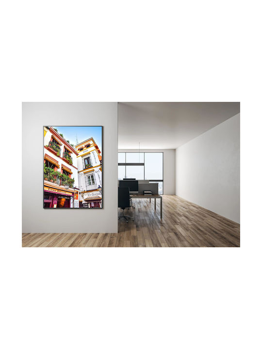 Painting Colorful Building Facades Iron Balconies 80x120