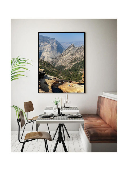 Painting Couple Relaxing In A Mountain Landscape 100x150