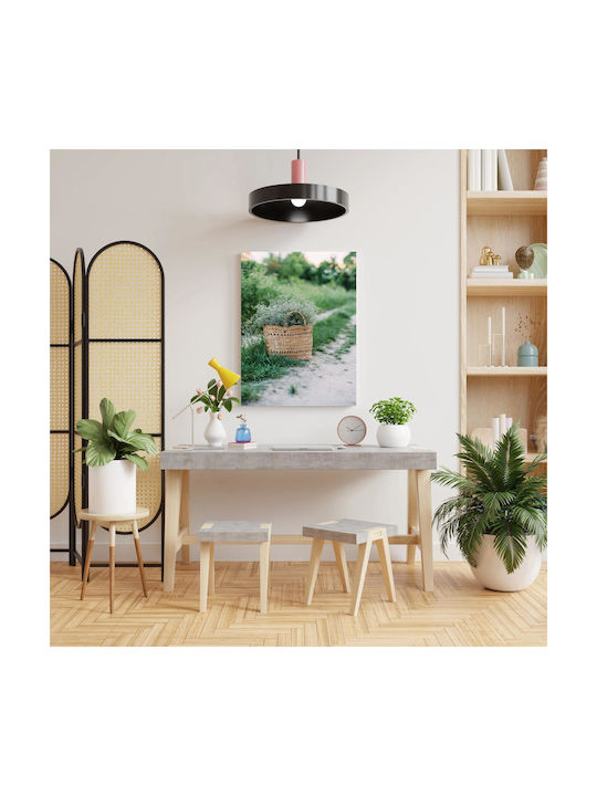 Painting Basket Flowers On A Path 80x120