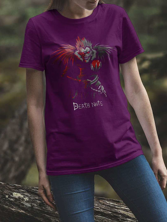 T-shirt Death Note Lila Baumwolle