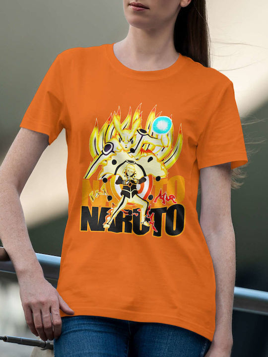 Artwork T-shirt Naruto Orange Cotton