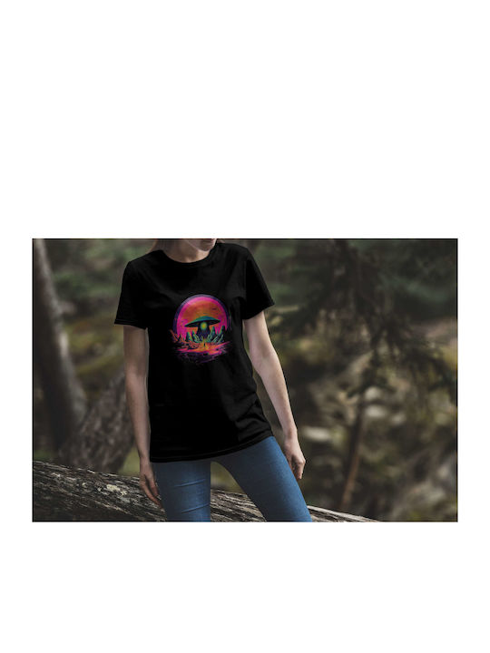 Journey To The Alien World T-shirt Black Cotton