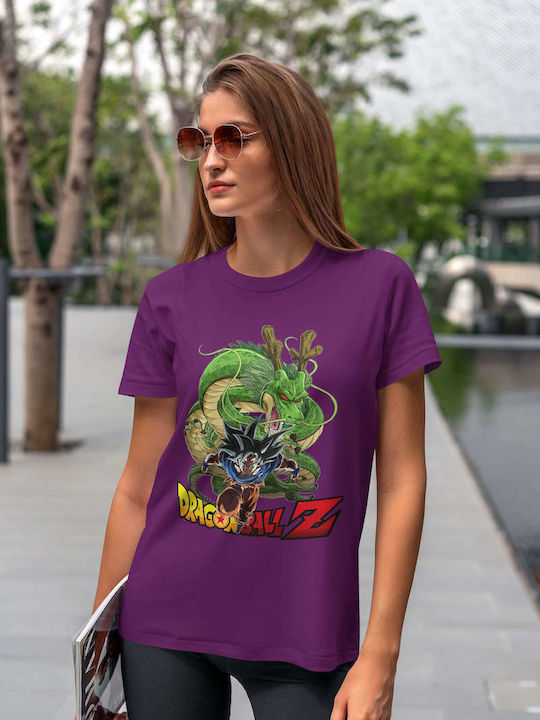 T-shirt Dragon Ball Purple Cotton