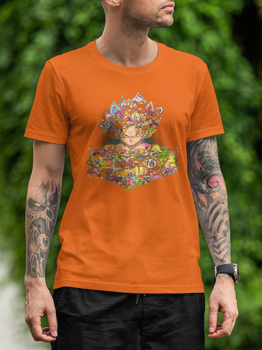 Collage T-shirt Dragon Ball Orange Cotton