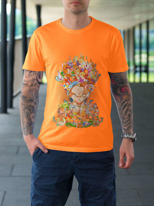 Collage T-shirt Dragon Ball Orange Cotton