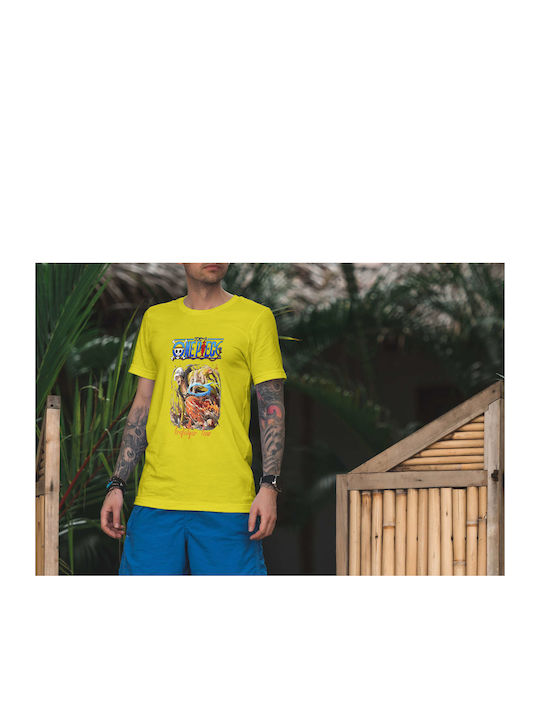 Trafalgar Law T-shirt One Piece Yellow Cotton