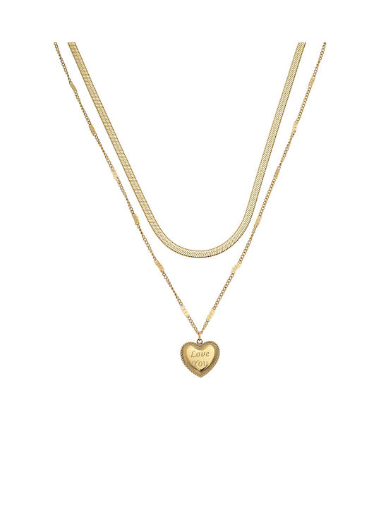 Callesta Necklace from Gold Plated Steel