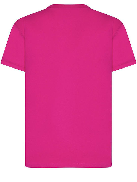 DKNY Damen Sportliches Bluse Kurzärmelig Fuchsie