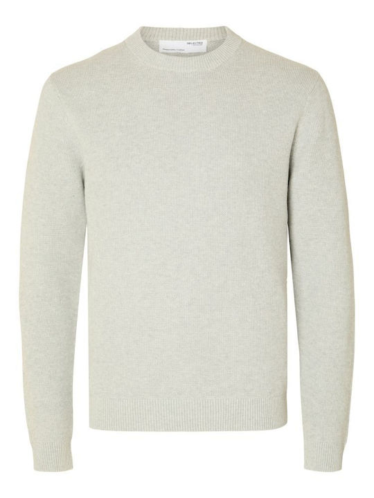 Selected Men's Long Sleeve Sweater Light Grey Melange