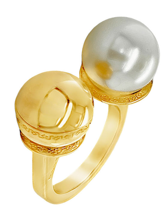 Rebecca Damen Ring mit Perlen Vergoldet