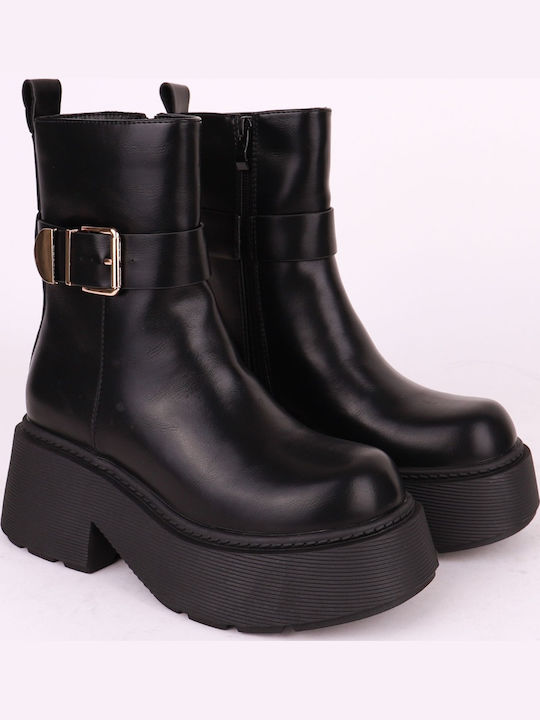 Stiefeletten Damen Schwarz