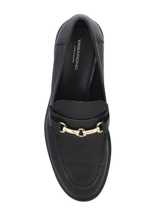 Lords Δερμάτινα Γυναικεία Loafers σε Μαύρο Χρώμα