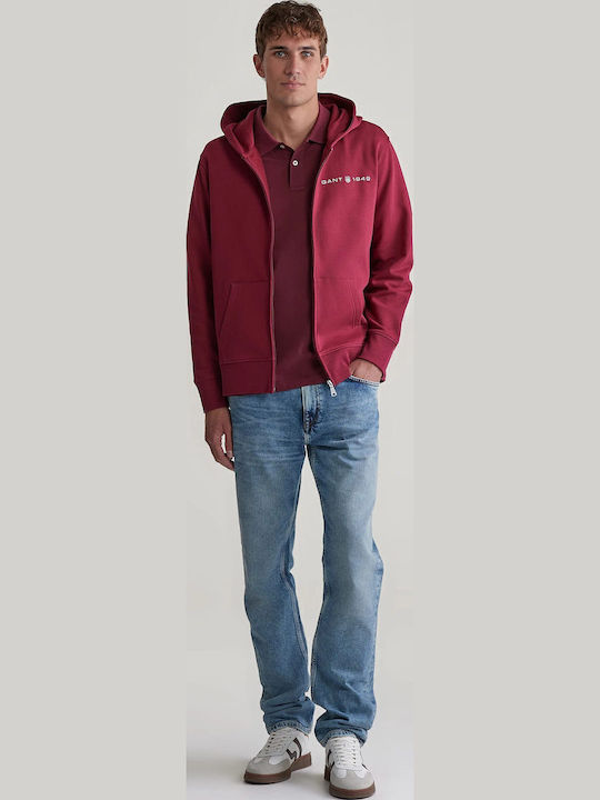 Gant Burgundisch mit Kapuze Gant Burgundisch mit Kapuze