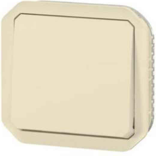 Legrand Plexo N Waterproof Recessed Wall Switch Single with Ecru Frame