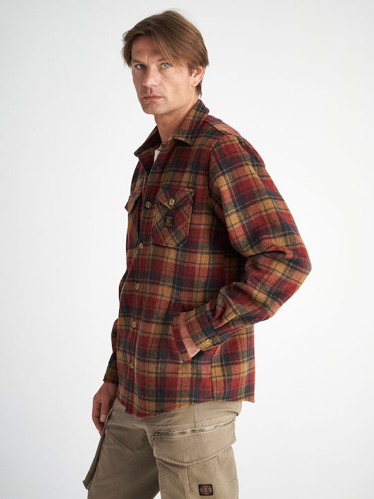 Trenton Μακρυμάνικo Overshirt Καρό Καρό