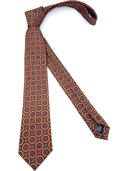 Legend Accessories Men's Tie Silk Printed in Orange Color