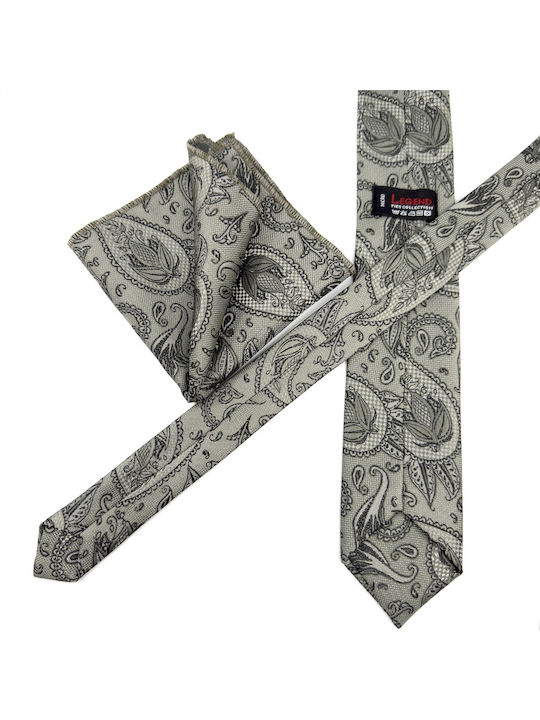 Legend Accessories Men's Tie Set Printed in Khaki Color