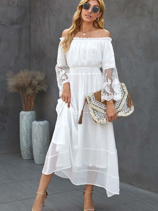 Amely Dress White