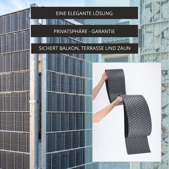Kadax Anthracite Fencing Tape Fencing Panels 19cm 2.55m Fence Cover