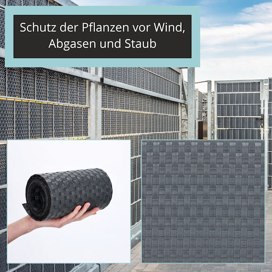 Kadax Anthracite Fencing Tape Fencing Panels 19cm 2.55m Fence Cover