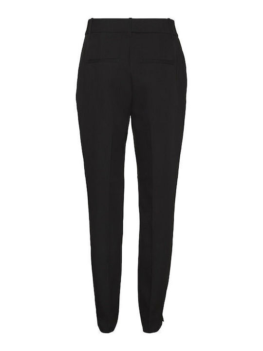 Vero Moda Women's Fabric Trousers in Tapered Line Black