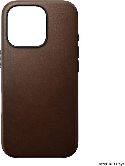 Nomad Back Cover Δερμάτινο 1.15mm Καφέ (iPhone 16 Pro)