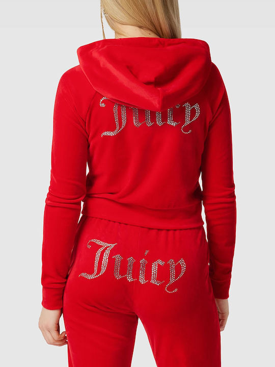 Juicy Couture Madison Jacket Red Dahlia with Hood