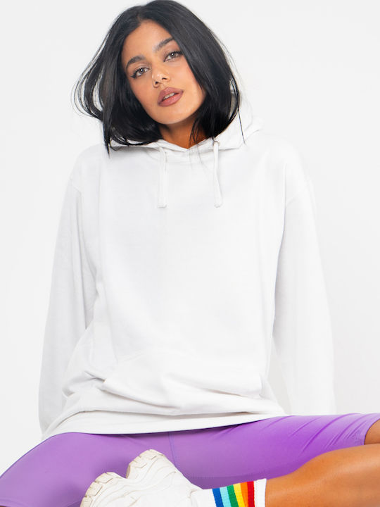 The Lady Women's Hooded Sweatshirt White