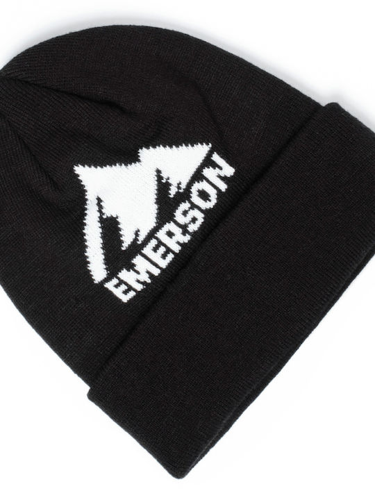 Beanie Unisex Σκούφος με Rib Πλέξη σε Μαύρο χρώμα