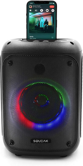 Karaoke Speaker with Wired Microphone and Lighting Effects Squeak Beatflow BT 5.0 + EDR SQ1005 Black