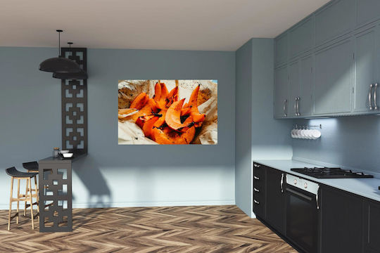 Abstraktes Gemälde Gerösteter Kürbis 80x50