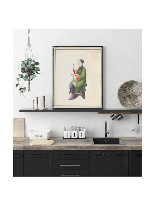 Aquarellgemälde Musiker spielt Bo Chinesisch 80x120