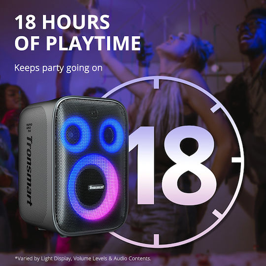 Tronsmart Ηχείο Karaoke με Ασύρματα Μικρόφωνα και Εφέ Φωτισμού Halo 200 Μαύρο
