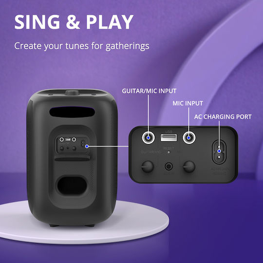 Tronsmart Ηχείο Karaoke με Ασύρματα Μικρόφωνα και Εφέ Φωτισμού Halo 200 Μαύρο