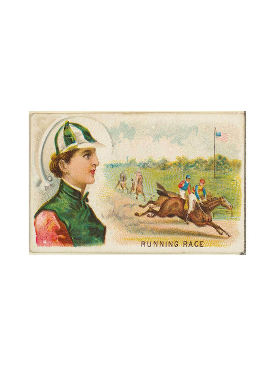Painting Running Race From Games Sports Series N165 Old Judge Cigarettes Issued By Goodwin & Company 65x40