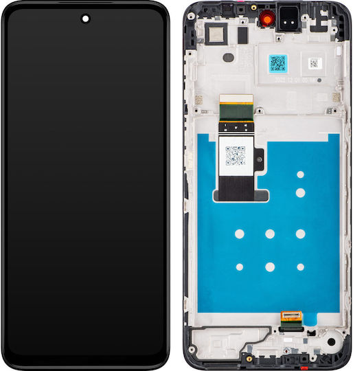 Motorola Screen Service Pack with Touch Mechanism and Frame for Moto G23 (Black)