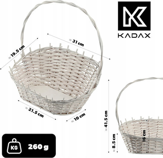 Kadax Weißer Kleiner Weiden-Geschenkkorb